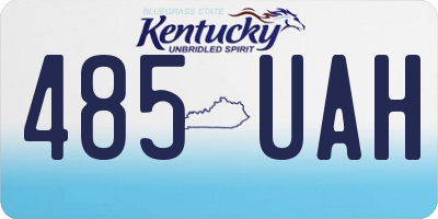 KY license plate 485UAH