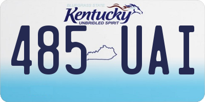 KY license plate 485UAI