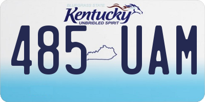 KY license plate 485UAM