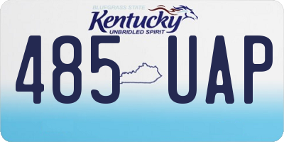 KY license plate 485UAP