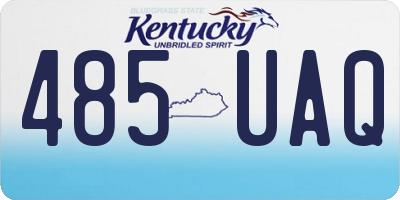 KY license plate 485UAQ