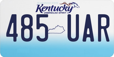 KY license plate 485UAR