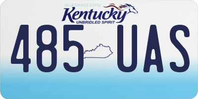 KY license plate 485UAS