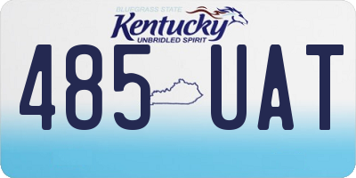 KY license plate 485UAT