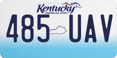 KY license plate 485UAV