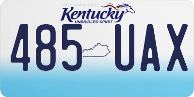 KY license plate 485UAX