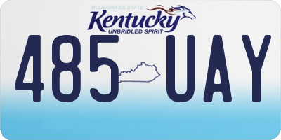 KY license plate 485UAY