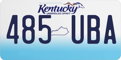 KY license plate 485UBA