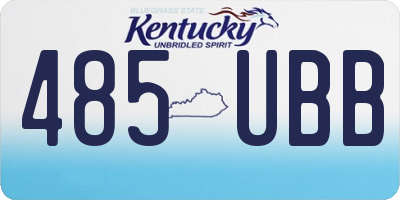 KY license plate 485UBB
