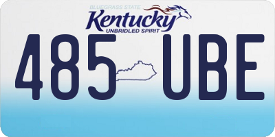 KY license plate 485UBE