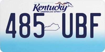 KY license plate 485UBF