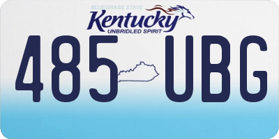 KY license plate 485UBG