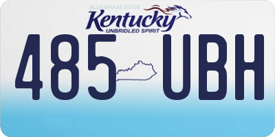 KY license plate 485UBH