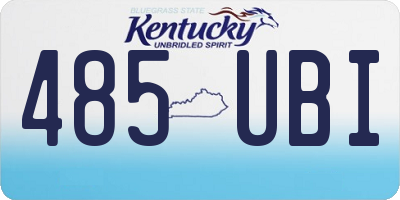 KY license plate 485UBI