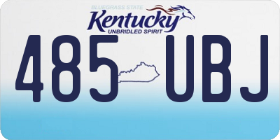 KY license plate 485UBJ
