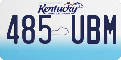 KY license plate 485UBM