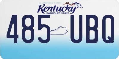 KY license plate 485UBQ