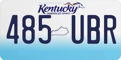 KY license plate 485UBR