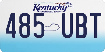 KY license plate 485UBT