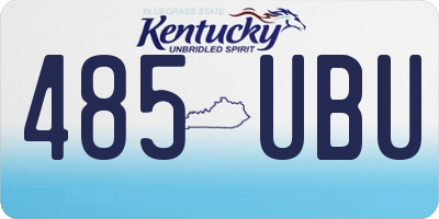 KY license plate 485UBU