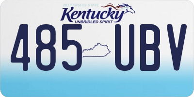 KY license plate 485UBV