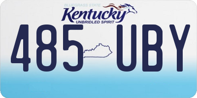 KY license plate 485UBY