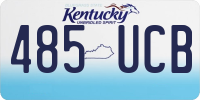 KY license plate 485UCB