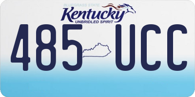 KY license plate 485UCC
