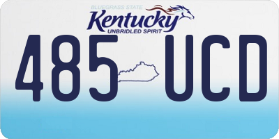 KY license plate 485UCD