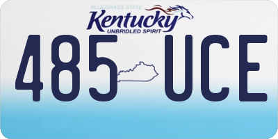 KY license plate 485UCE