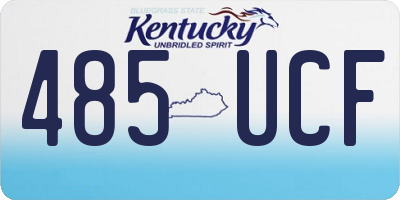 KY license plate 485UCF