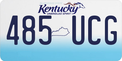 KY license plate 485UCG