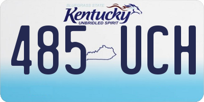KY license plate 485UCH