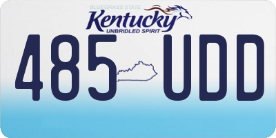 KY license plate 485UDD