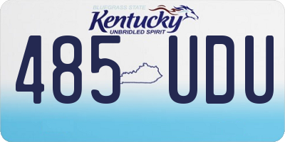 KY license plate 485UDU