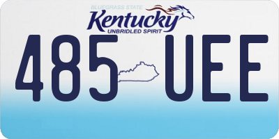 KY license plate 485UEE