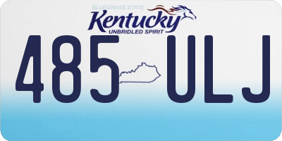 KY license plate 485ULJ