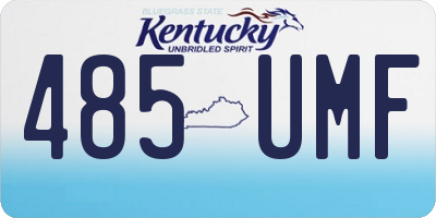 KY license plate 485UMF