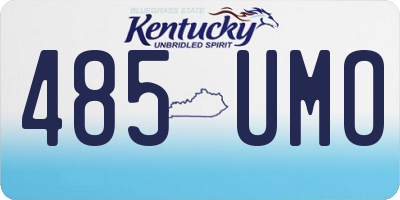 KY license plate 485UMO