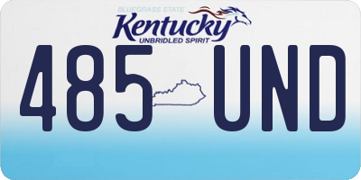KY license plate 485UND