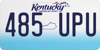 KY license plate 485UPU