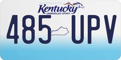 KY license plate 485UPV