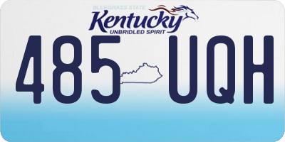 KY license plate 485UQH