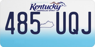 KY license plate 485UQJ