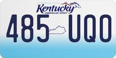 KY license plate 485UQO