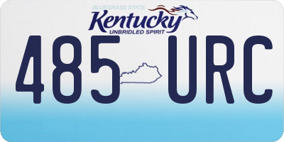 KY license plate 485URC