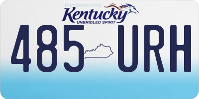 KY license plate 485URH