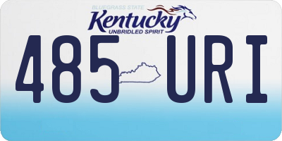 KY license plate 485URI