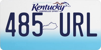 KY license plate 485URL