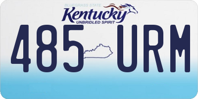 KY license plate 485URM